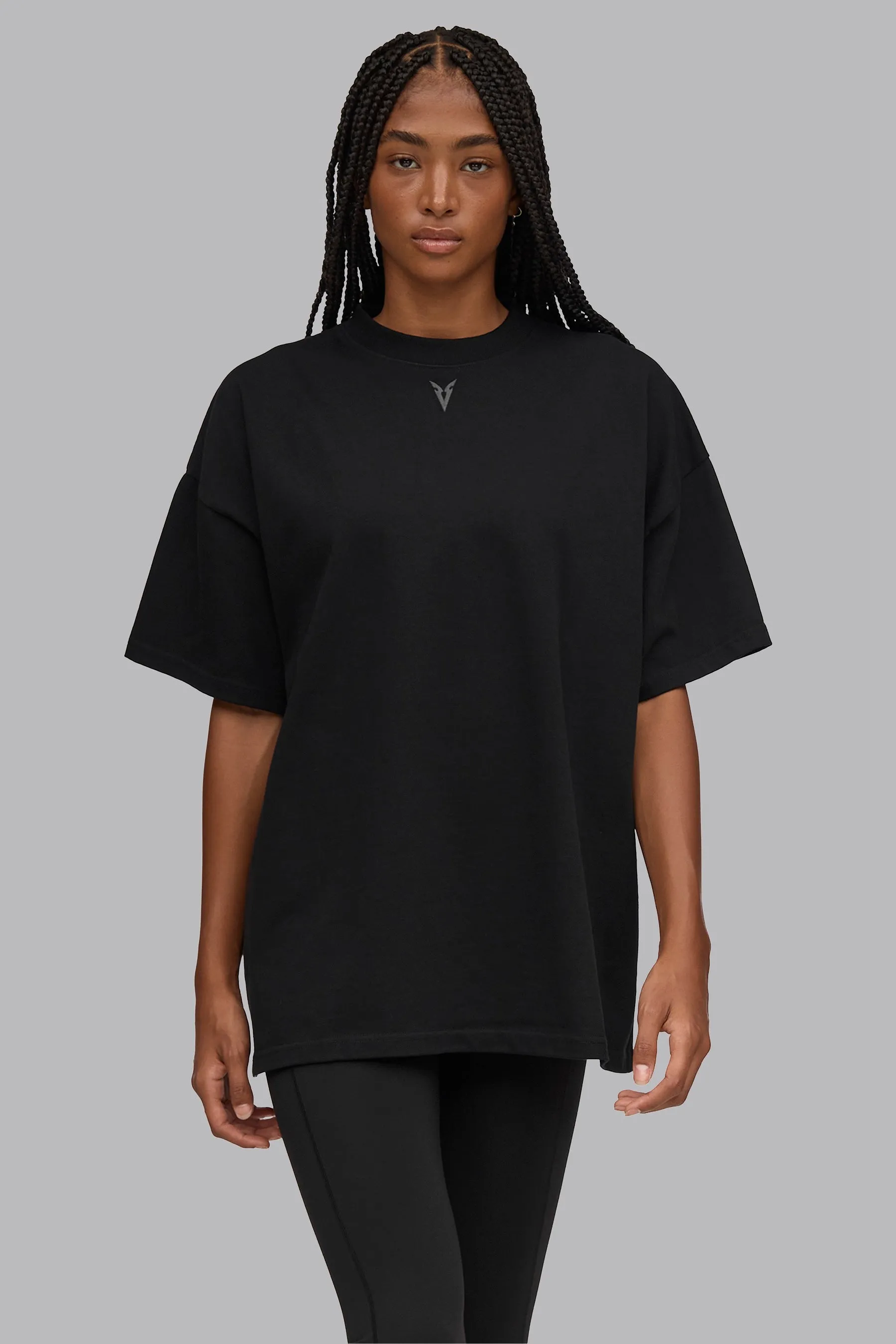 V_LYFE370 BOXY T-SHIRT - Black