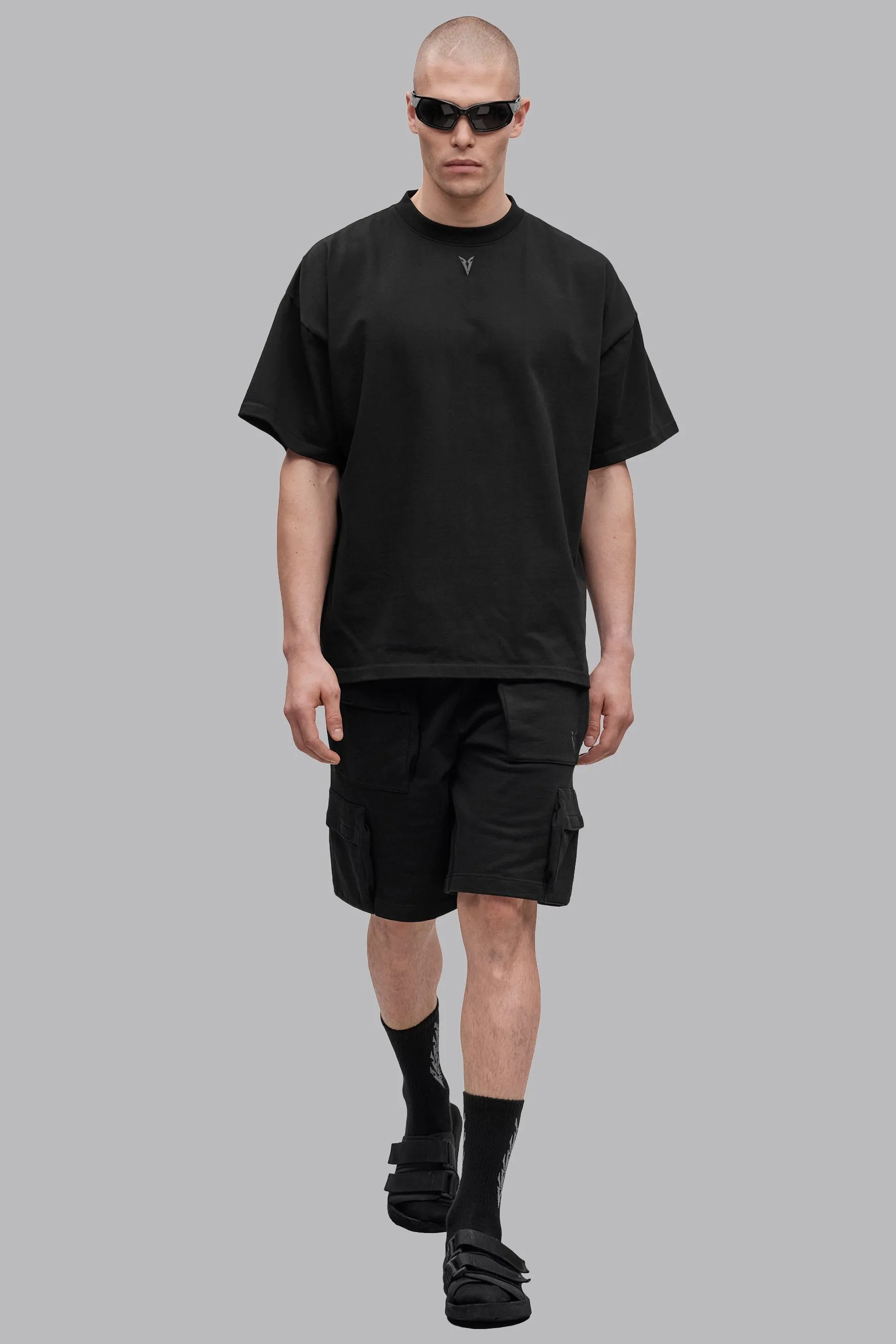 V_LYFE370 BOXY T-SHIRT - Black