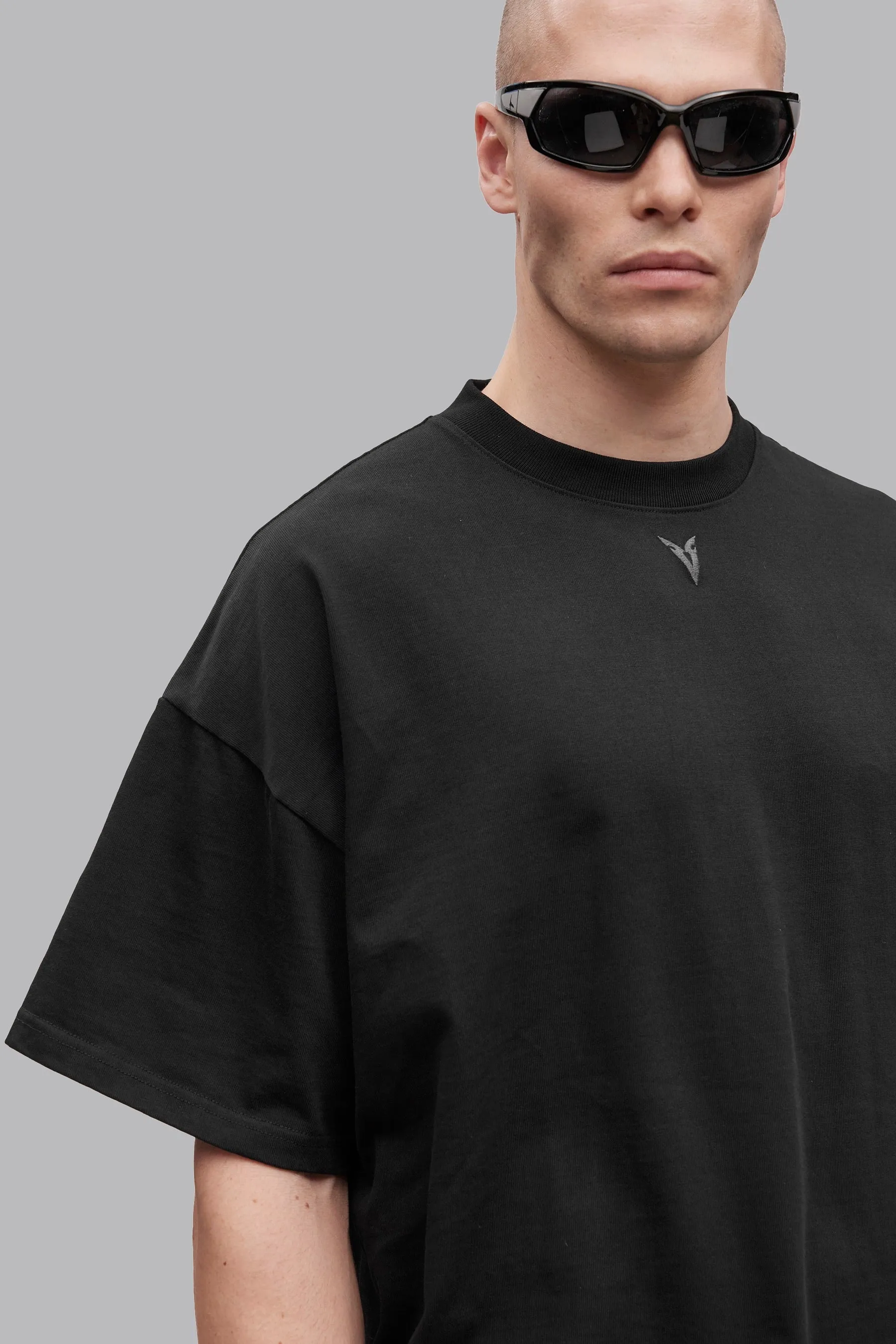 V_LYFE370 BOXY T-SHIRT - Black