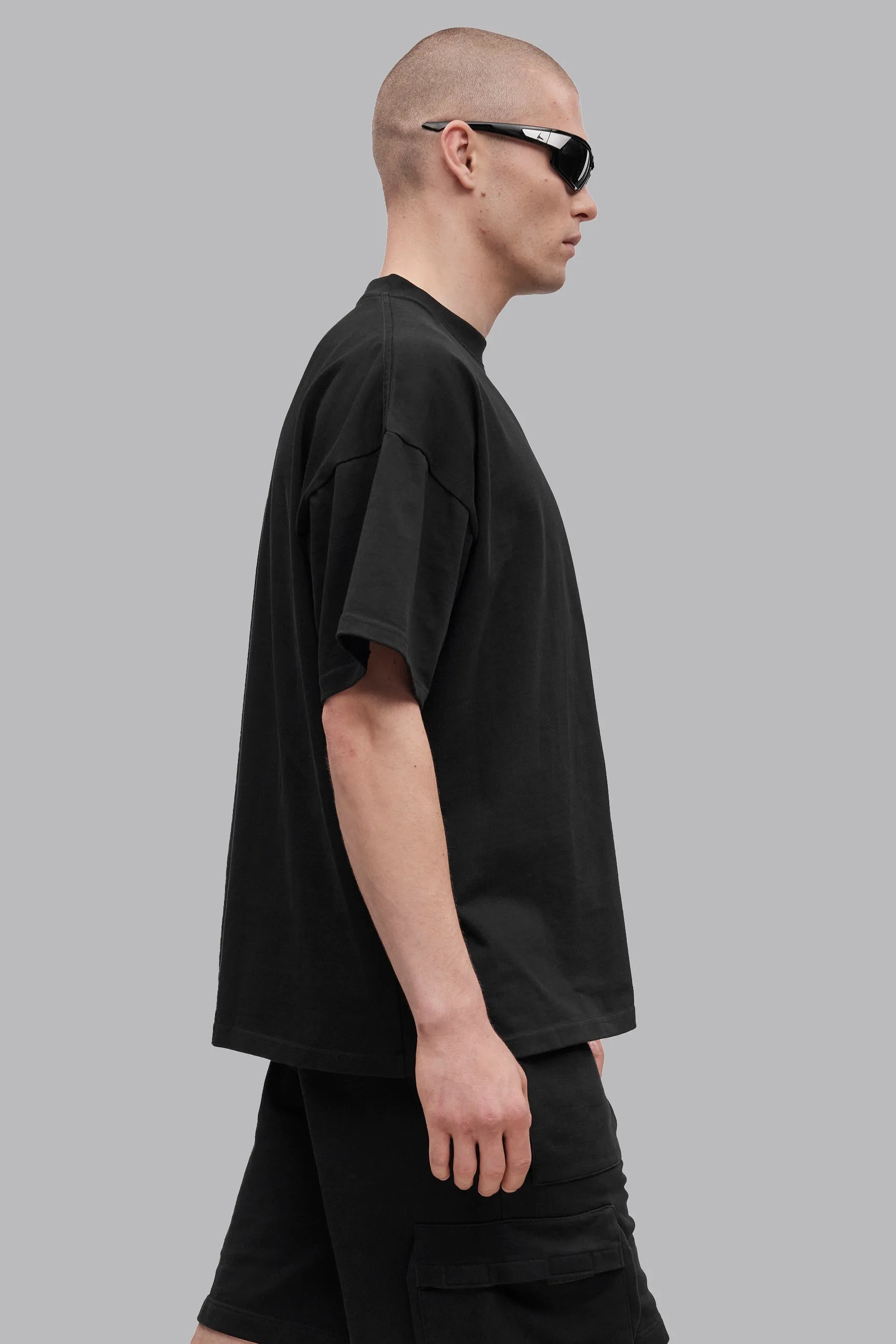 V_LYFE370 BOXY T-SHIRT - Black