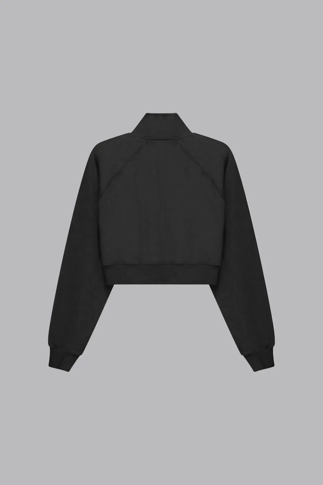 V_LYFE420 BOXY ZIP SWEATER - Black