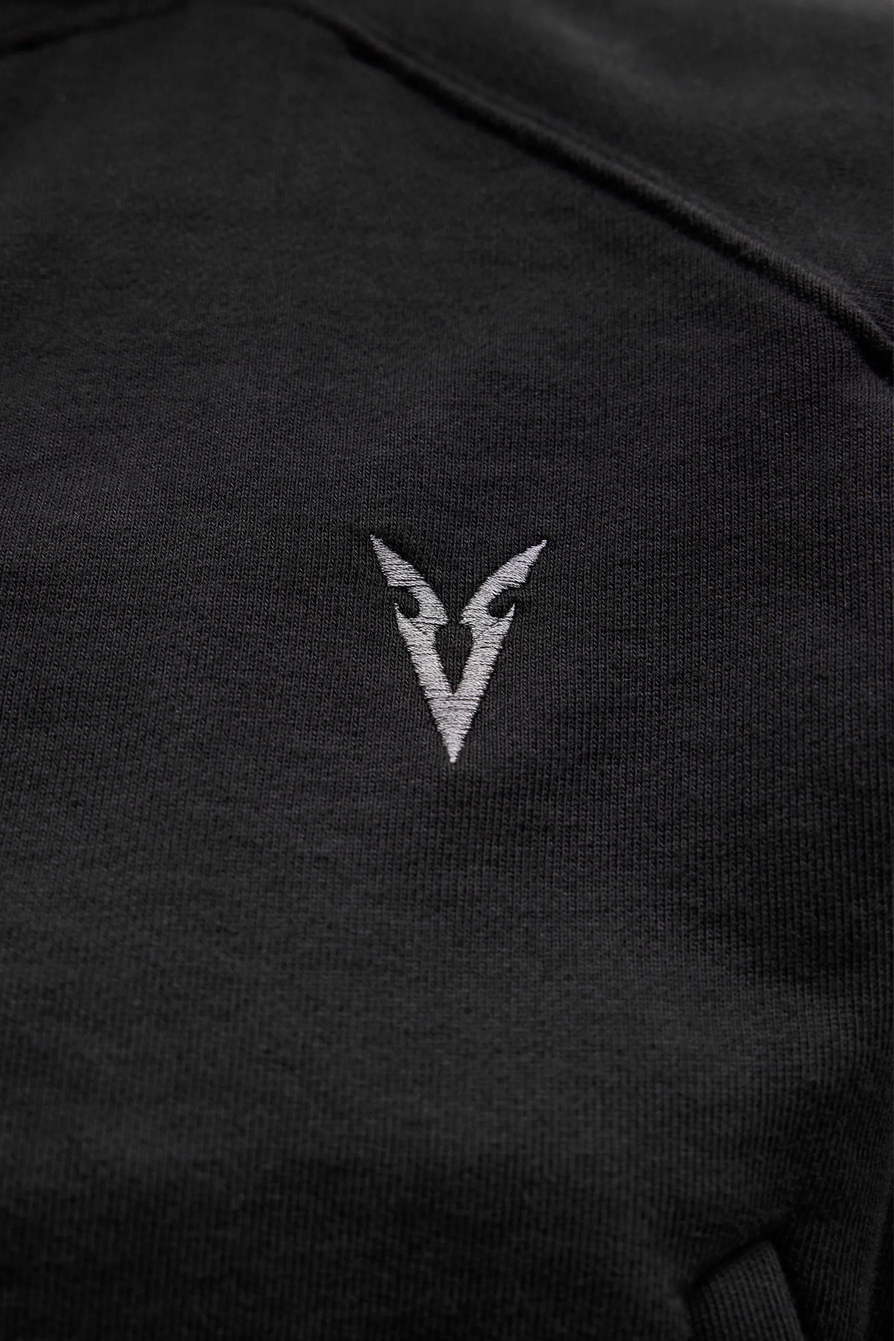 V_LYFE420 BOXY ZIP SWEATER - Black