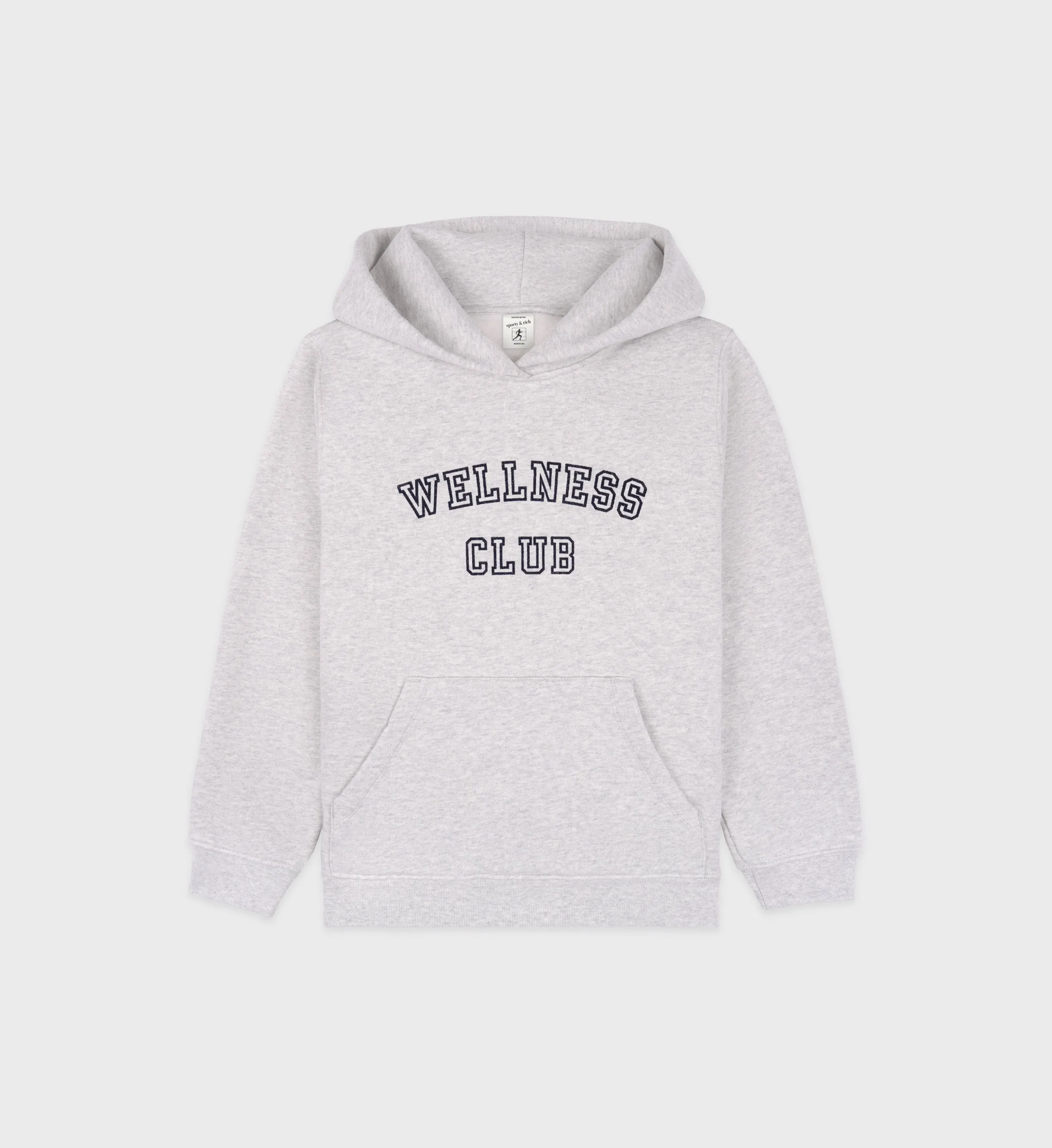 Wellness Club Kids Hoodie - Heather Gray/Black