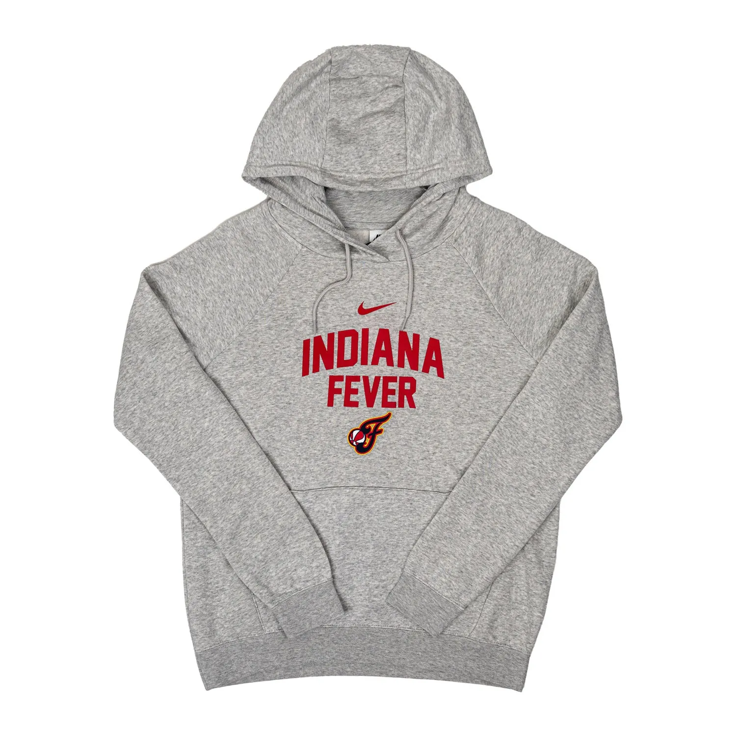 Women's Indiana Fever Wordmark With Logo Varsity Hooded Sweatshirt in Grey by Nike