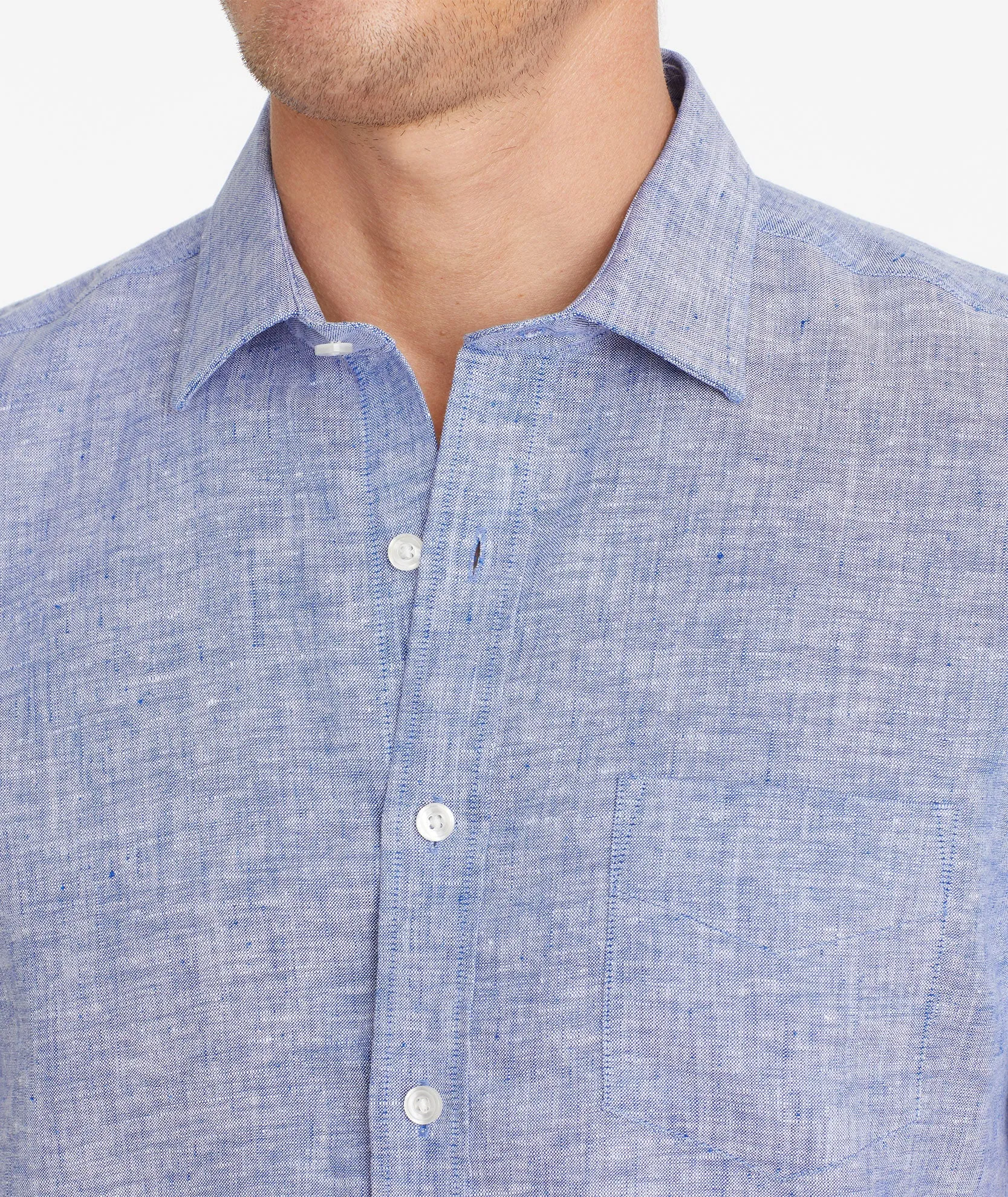 Wrinkle-Resistant Linen Short-Sleeve Cameron Shirt